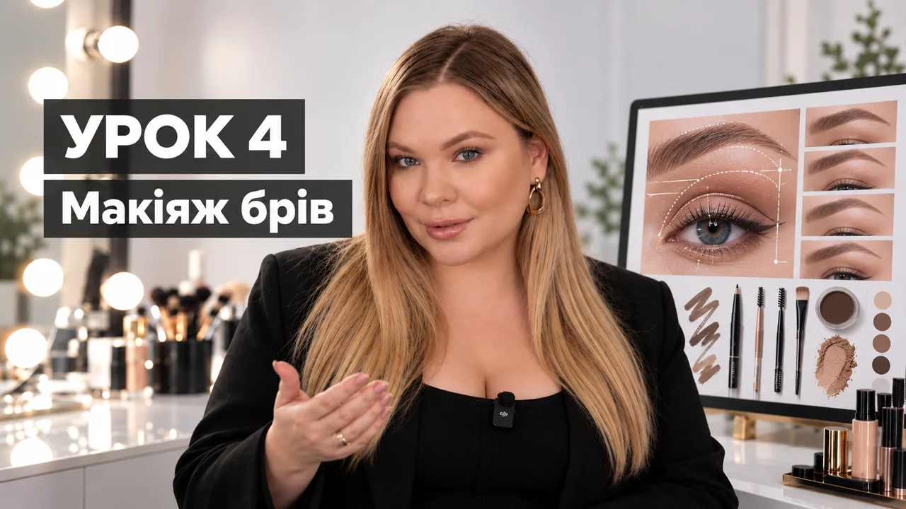Обкладинка уроку 4: Макіяж брів