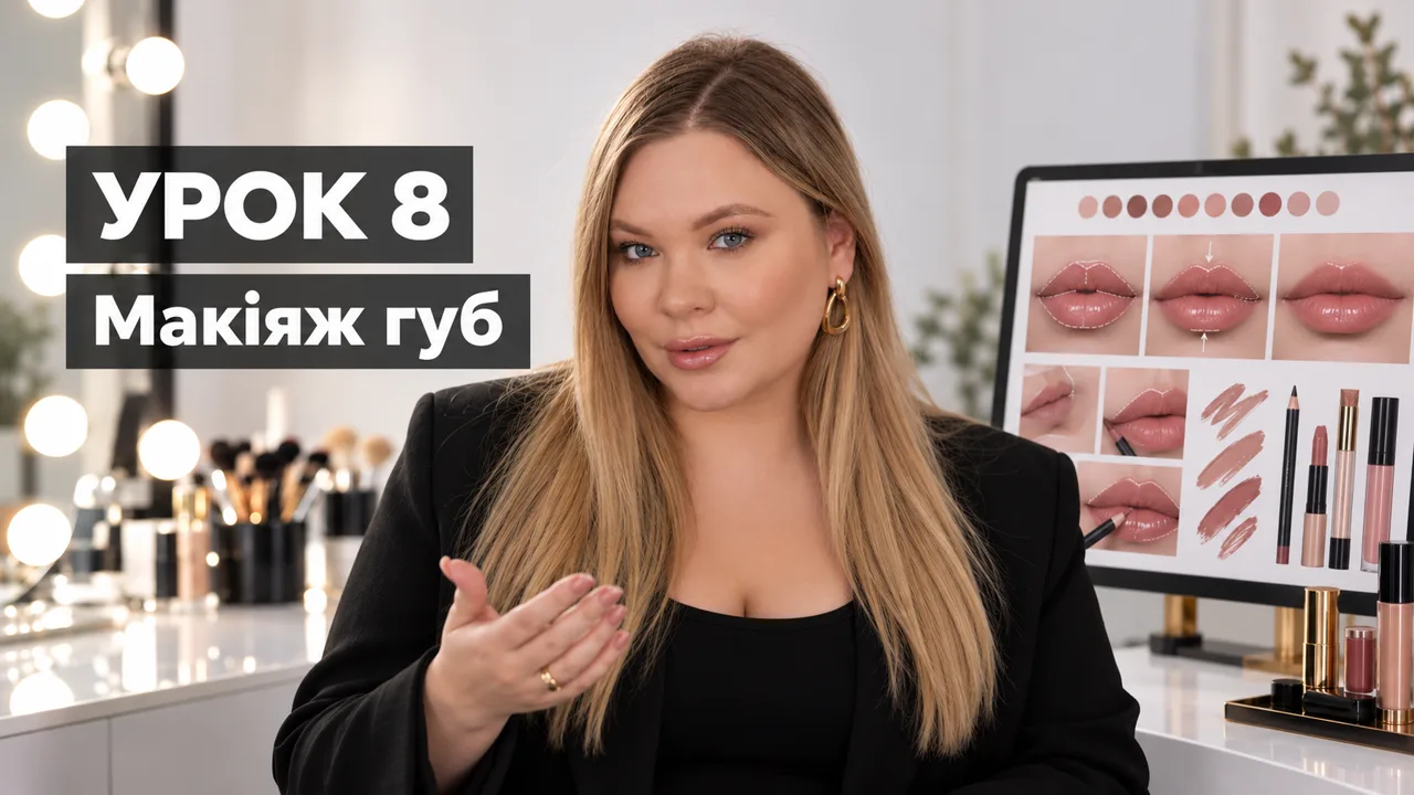 Обкладинка уроку 8: Макіяж губ
